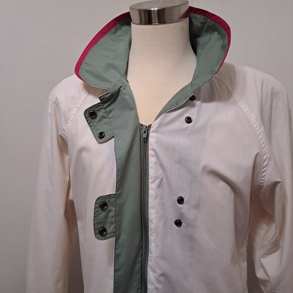 Women's spring jacket mid length trench style - vintage 90s coat - Picture 2 of 13